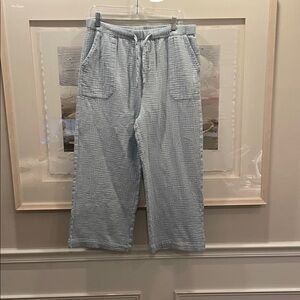 Splendid XL 100% Cotton Gauze Baby Light Blue Wide Leg Palazzo Pants